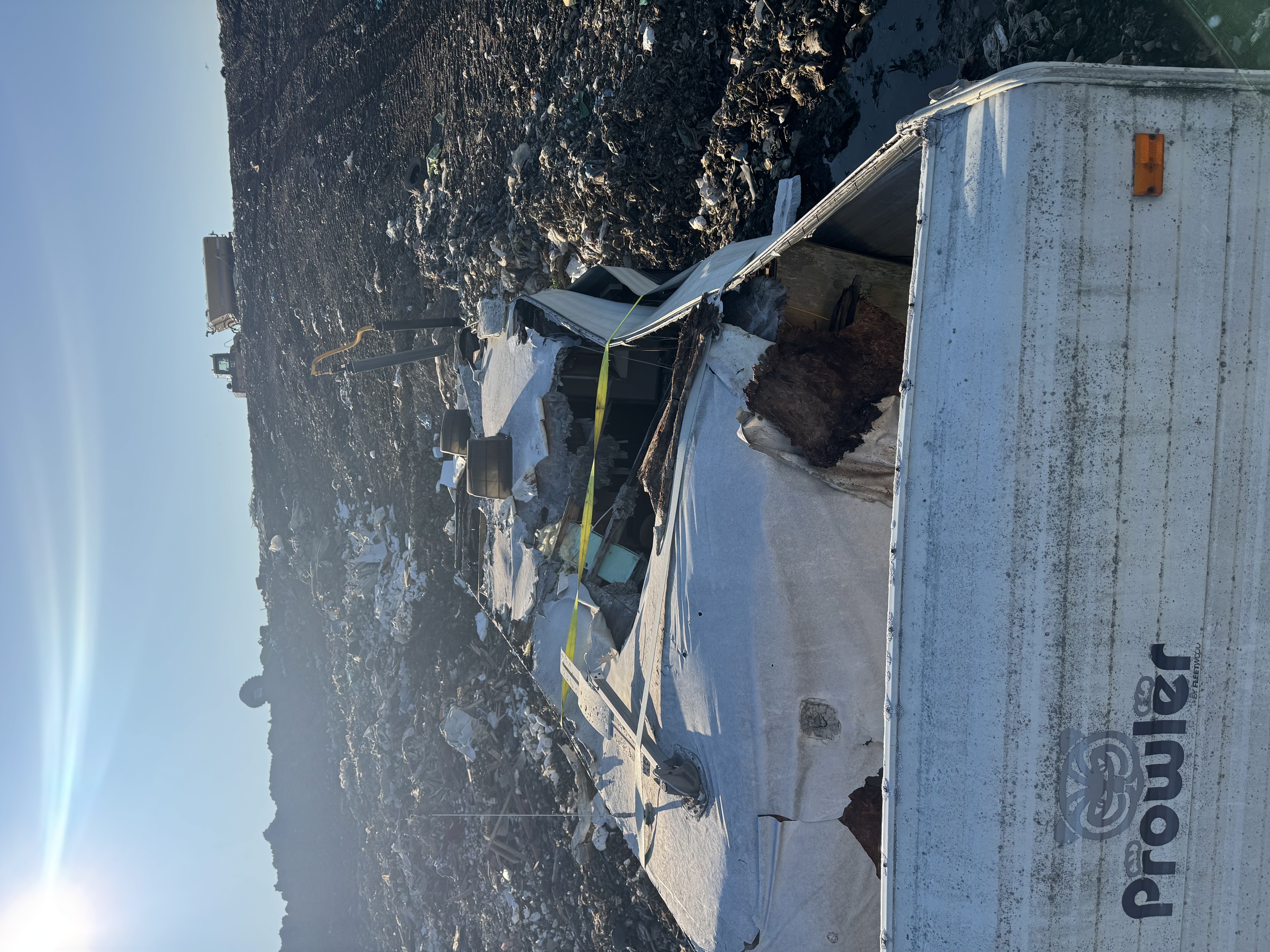Motorhome prepared for dismantling and legal RV disposal